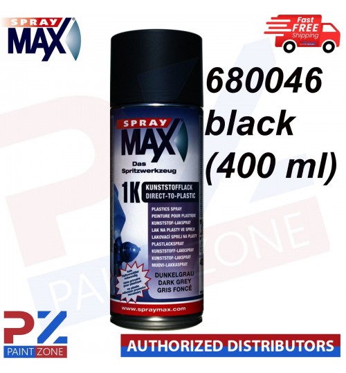 SPRAY MAX 680046 1K DTP PLASTIC TOPCOAT AEROSOL 400ML - MATT BLACK
